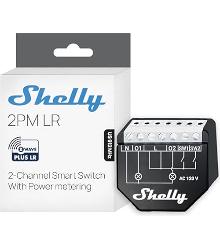 SHELLY★ Shelly Wave 1PM US LR UL | Z-Wave Long Range Smart Switch